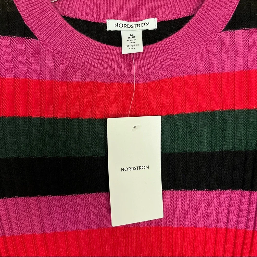Kids Nordstrom Rainbow Stripe Sweater M